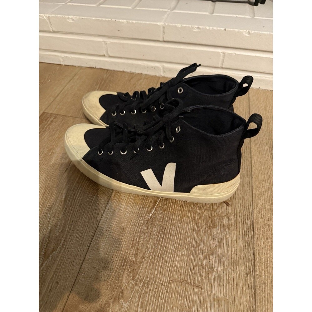 Veja Wata II Men's Size 12 Sneakers Canvas Black High-Top Sustainable Shoes